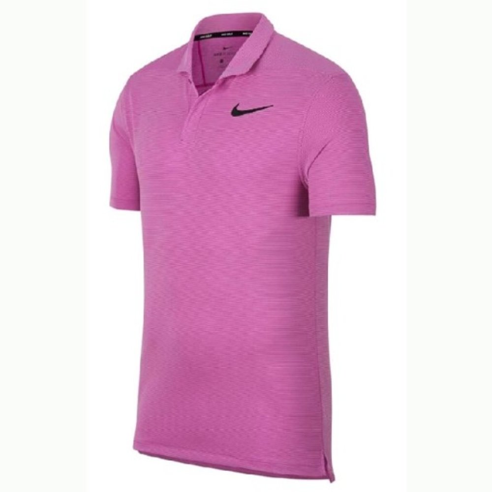 Nike AeroReact Victory Stripe Golf Polo 2018 Hyper